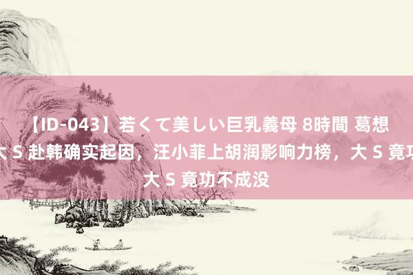 【ID-043】若くて美しい巨乳義母 8時間 葛想王人曝大 S 赴韩确实起因，汪小菲上胡润影响力榜，大 S 竟功不成没