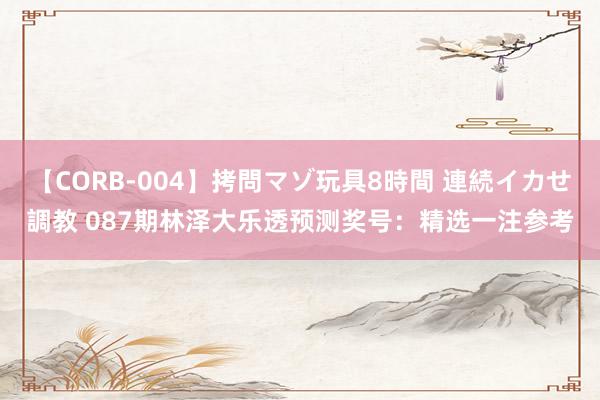 【CORB-004】拷問マゾ玩具8時間 連続イカせ調教 087期林泽大乐透预测奖号：精选一注参考