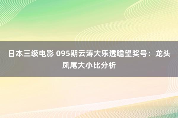 日本三级电影 095期云涛大乐透瞻望奖号：龙头凤尾大小比分析